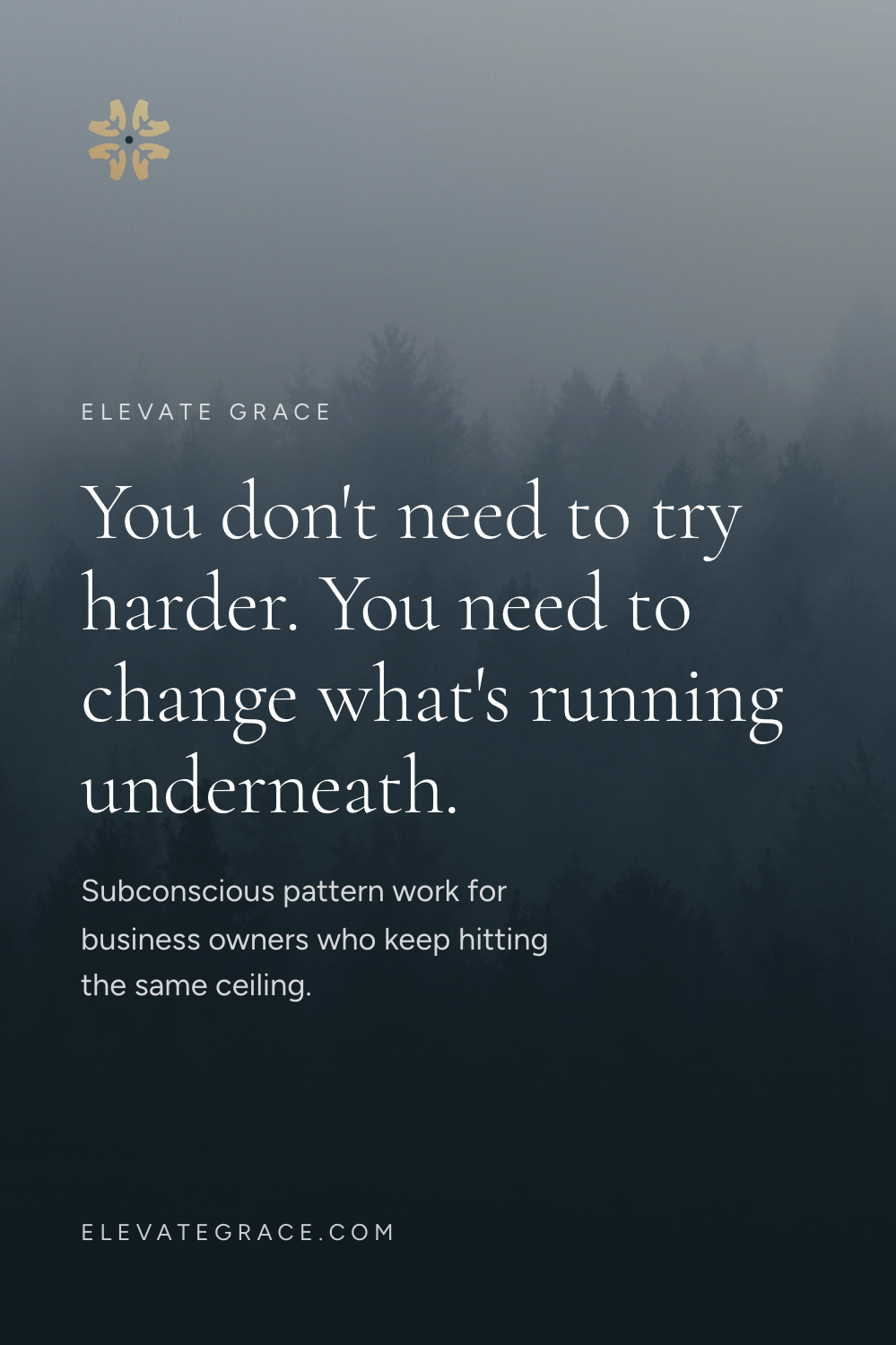 You don't need to try harder. You need to change what's running underneath.